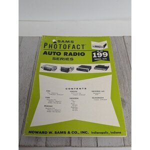 Original Sams PhotoFact Auto Radio Series Book AR-199 August 1975